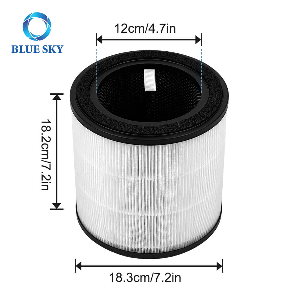 Size of 3-in-1 HEPA Filter Activated Carbon Filter Replacement for Bosch Air 2000 Air Purifier Size of 3-in-1 HEPA Filter Activated Carbon Filter Replacement for Bosch Air 2000 Air Purifier