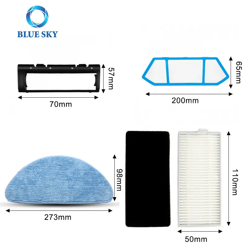 Roller Brush Side Brush HEPA Filter Mop Pad Replacement Spare Parts Kit for Neatsvor X500 Robot Vacuum Cleaners