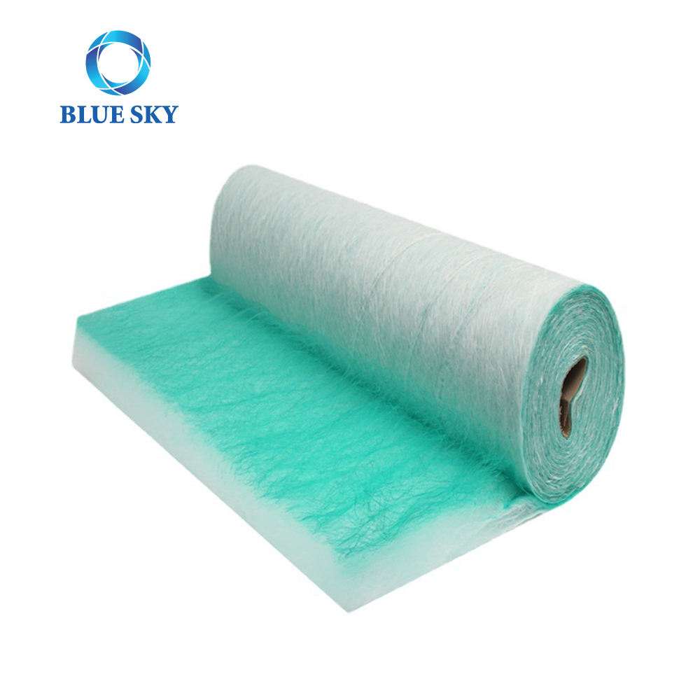 High Performance High Temperature Green & White Cotton Resistant Paint Arrest Fiberglass Filter for Paint Spray Booth