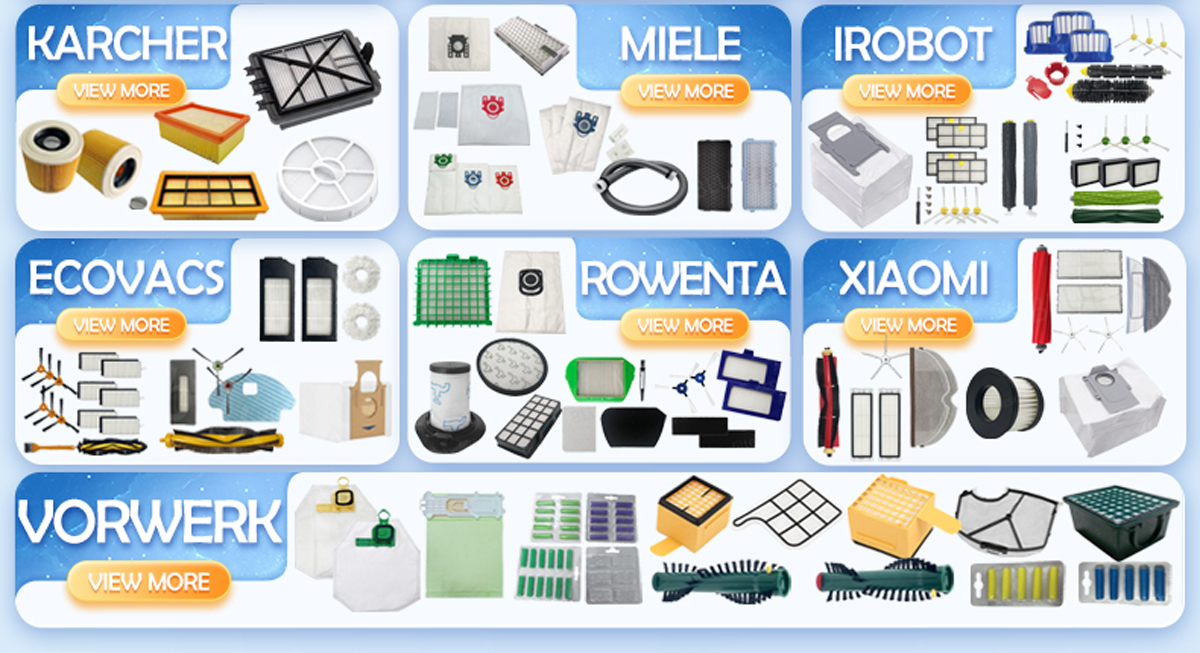 Dust Bag HEPA Filter and Other Robotic Vacuum Cleaner Parts