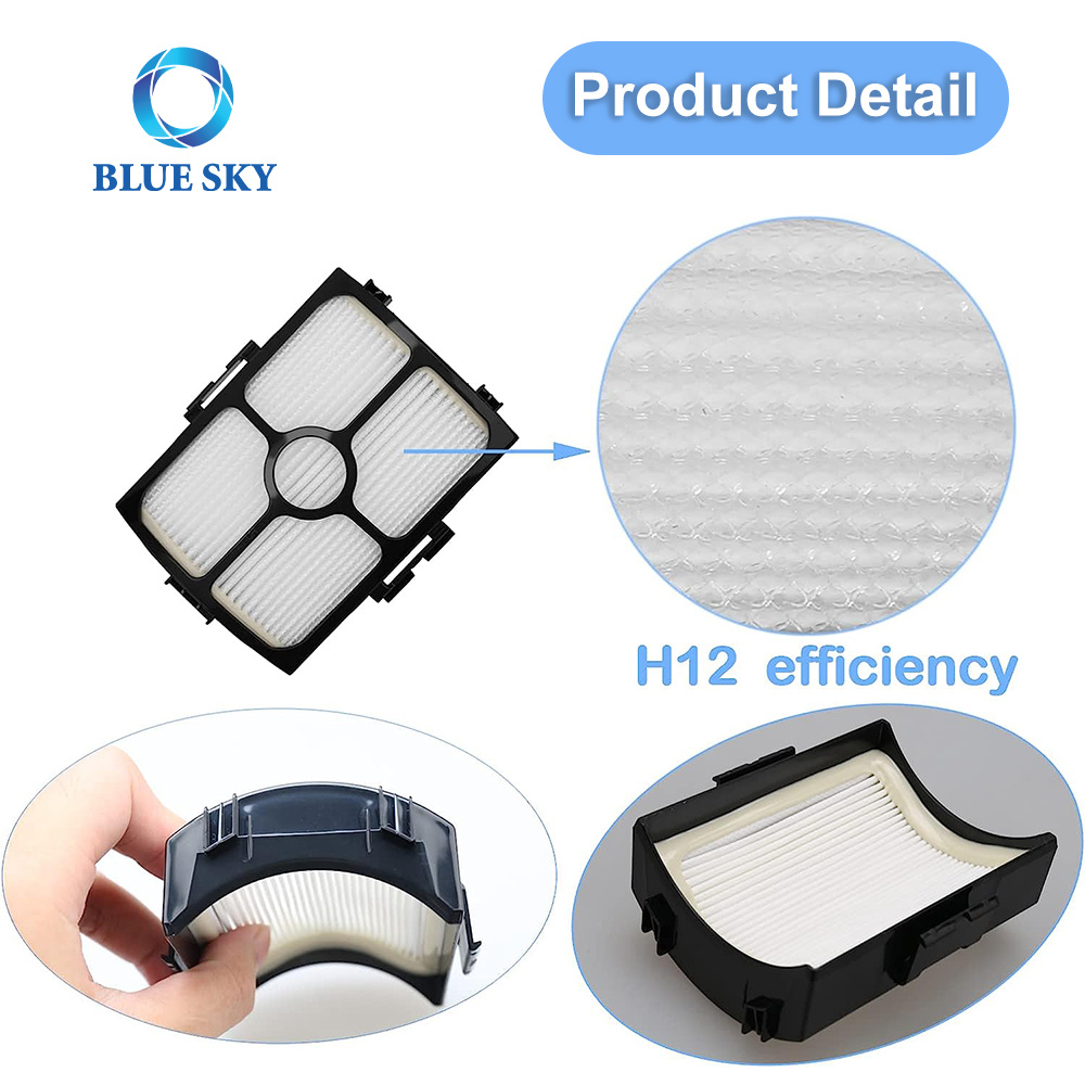 Replacement H12 Foam Felt Filter Set for Sharks Hz3000 Hz3002 Hz3002UK Stratos Ultralight Corded Stick Vacuum Cleaner