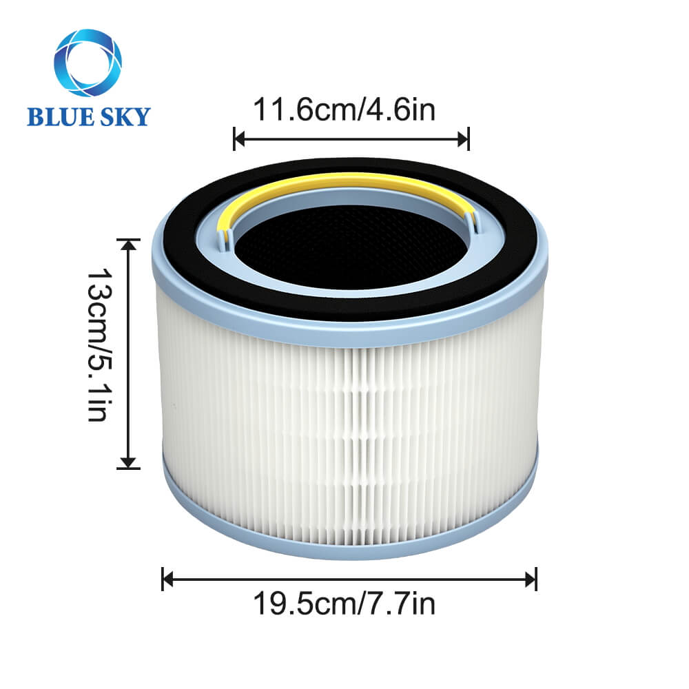 Size of H13 Grade 3-in-1 True HEPA Filter & Activated Carbon Filter LAP-B851S Filter Replacement for LEVOIT Sprout Air Purifier Size of H13 Grade 3-in-1 True HEPA Filter & Activated Carbon Filter LAP-B851S Filter Replacement for LEVOIT Sprout Air Purifier