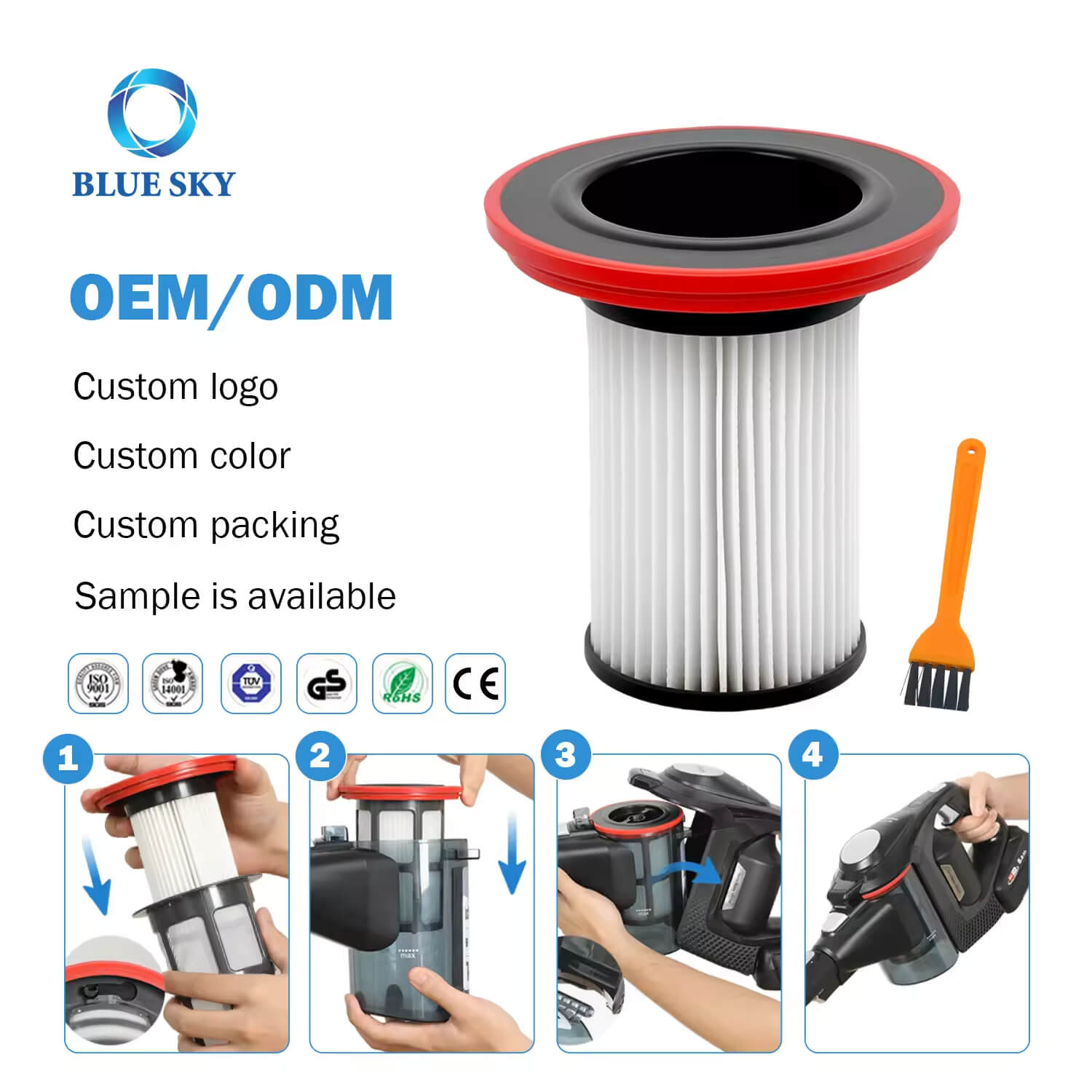 OEM ODM Vacuum Cleaner Filter for Bosch Unlimited Gen2 Series 8 Vacuum Cleaner OEM ODM Vacuum Cleaner Filter for Bosch Unlimited Gen2 Series 8 Vacuum Cleaner