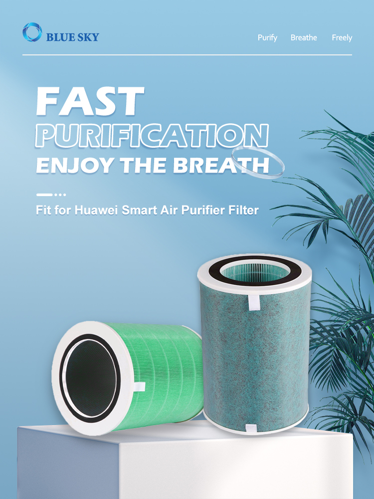 Bluesky HEPA Activated Carbon Composite Filter Replacement for Huawei Smart 720 KJ400F-C400 KJ500F-EP500H Air Purifier 