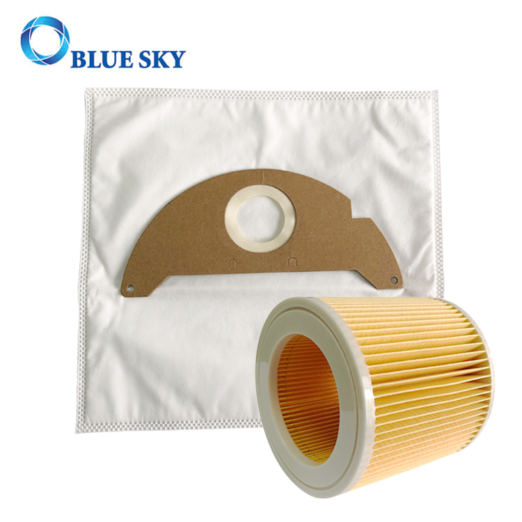 White Non-Woven Dust Filter Bags for Karcher WD2250 A2000 A2004 A2014 Vacuum Cleaners