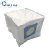 Two Openings White Non-Woven Cube Dust Bags for Vacuum Cleaners