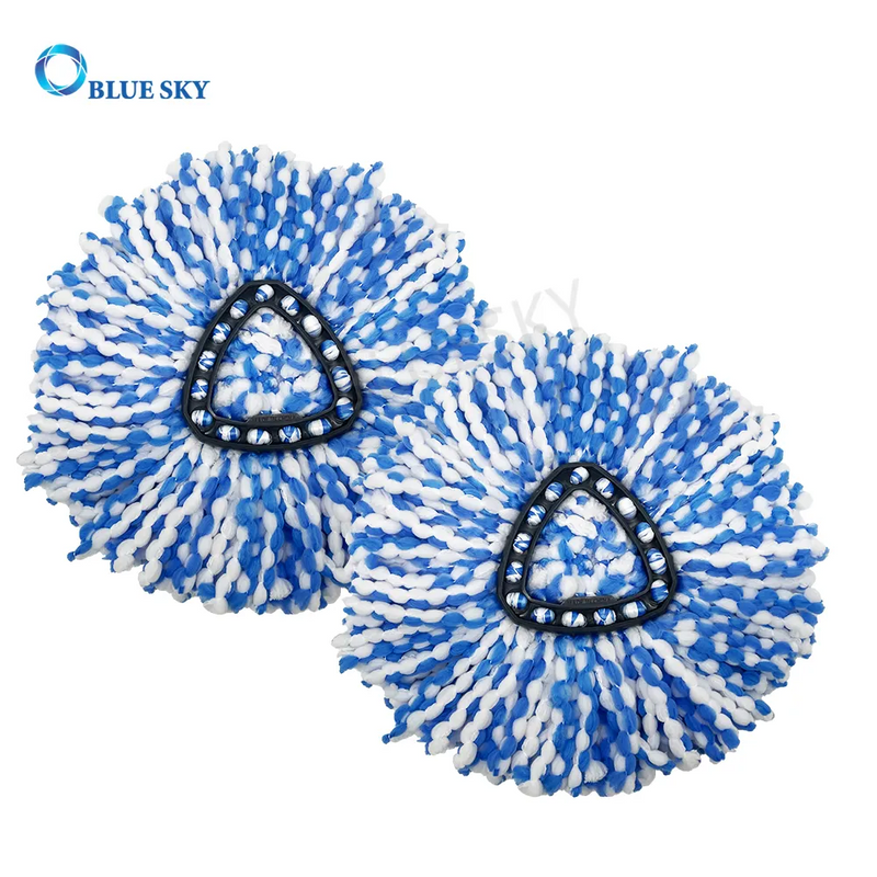 High Absorbent Fast Dry Microfiber Spin Mop Heads Compatible with O-Cedar Vileda Triangular Microfiber Mop Pads