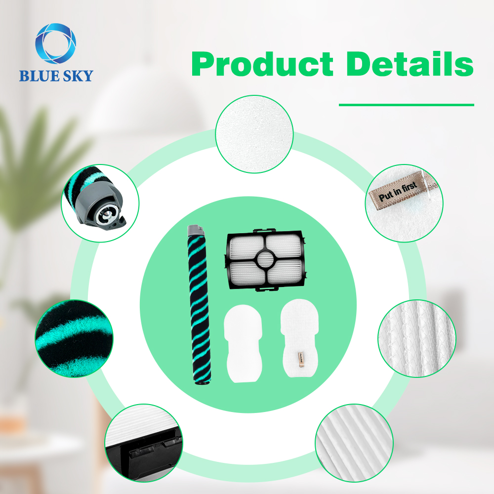 Filter and Brush Replacement fits for Shark HZ4002 Vacuum Cleaner