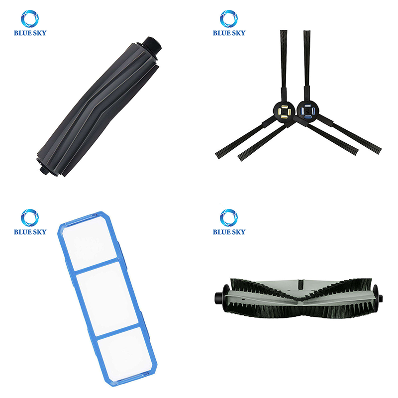 Robot Replacement Parts for ILIFE A7 Vacuum Cleaners Include HEPA Filters & Side Brushes & Filter Nets