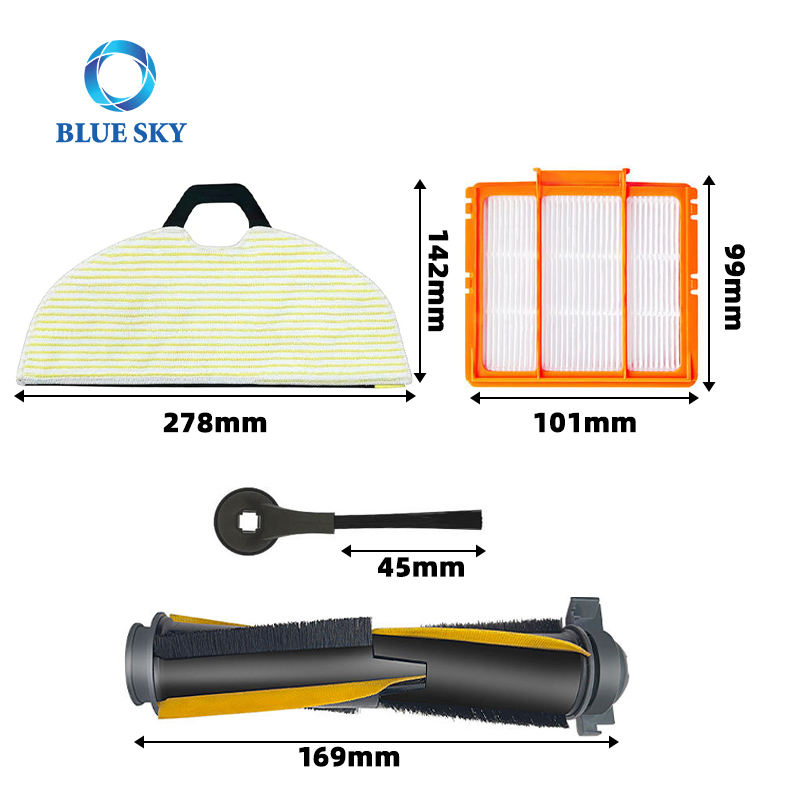 Replacement Parts for Shark AV2001wd RV2001wd 2002WD Accessories Kit with Main Brush Microfiber Soft Pads HEPA Primary Filter