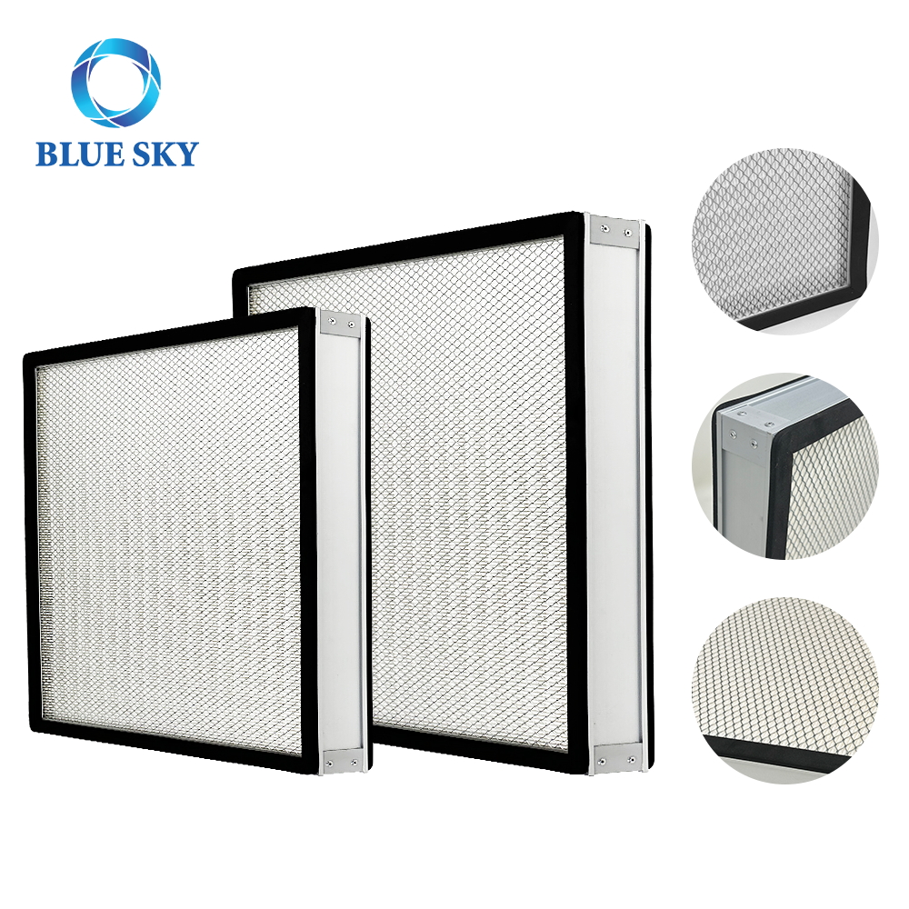 HVAC Filter H13 H14 Aluminum Frame Pleated Air Filter HEPA Filter