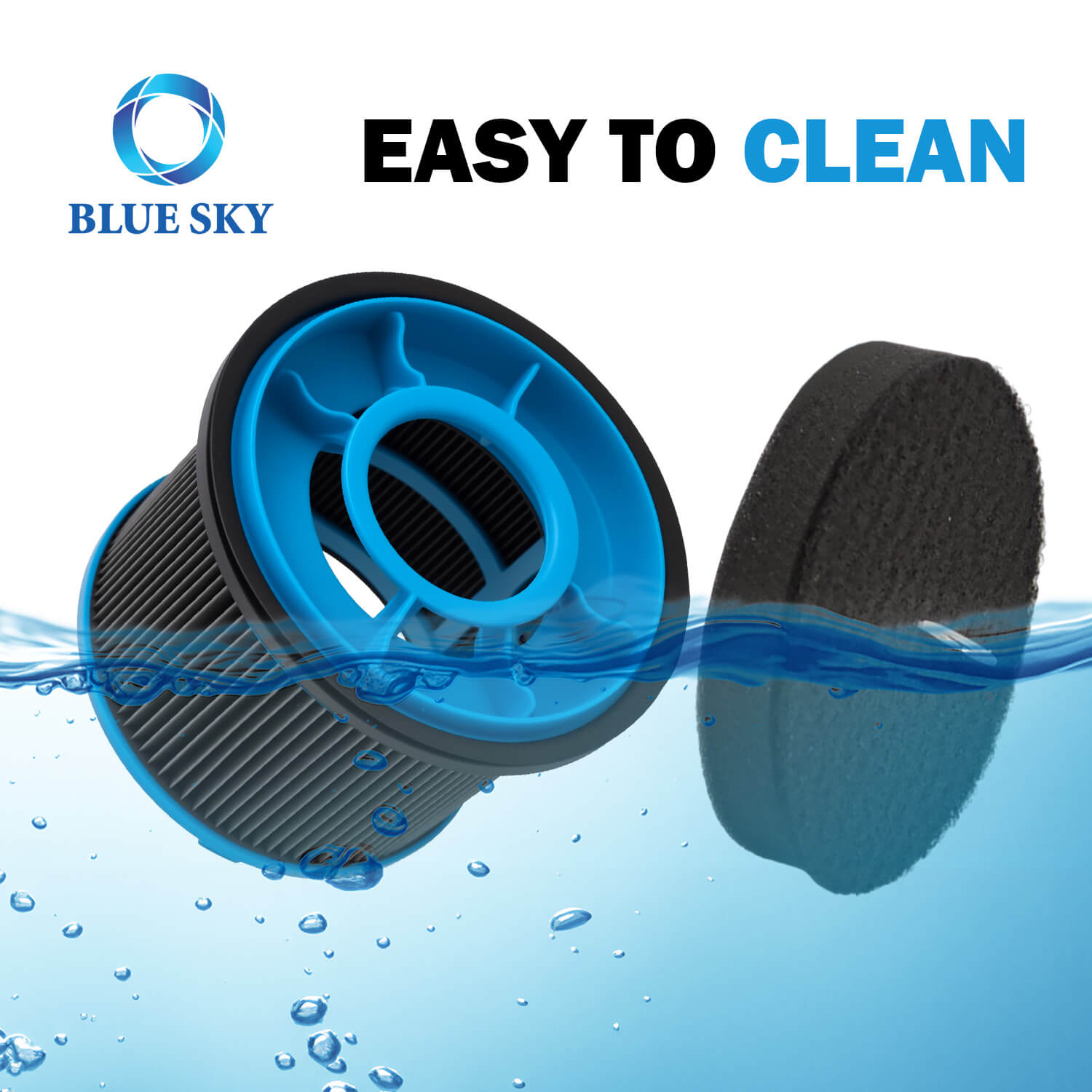 Washable HEPA Replacement Filter for PowerClean FurGuard 280W Vacuum Cleaner