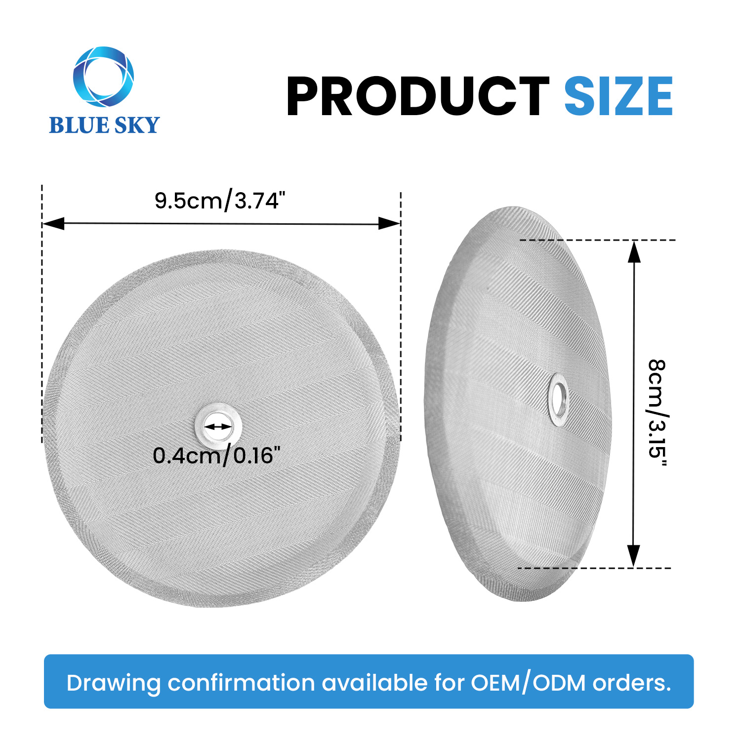 4 inch stainless steel French press replacement filter screen for 1000ml 34oz 8 cup coffee maker reusable coffee filter