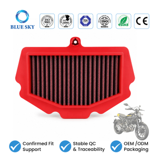 Motorcycle Air Filter Fit for Kawasakis Ninja 400 Z400 EX400 Engine Intake System, OEM ODM Available