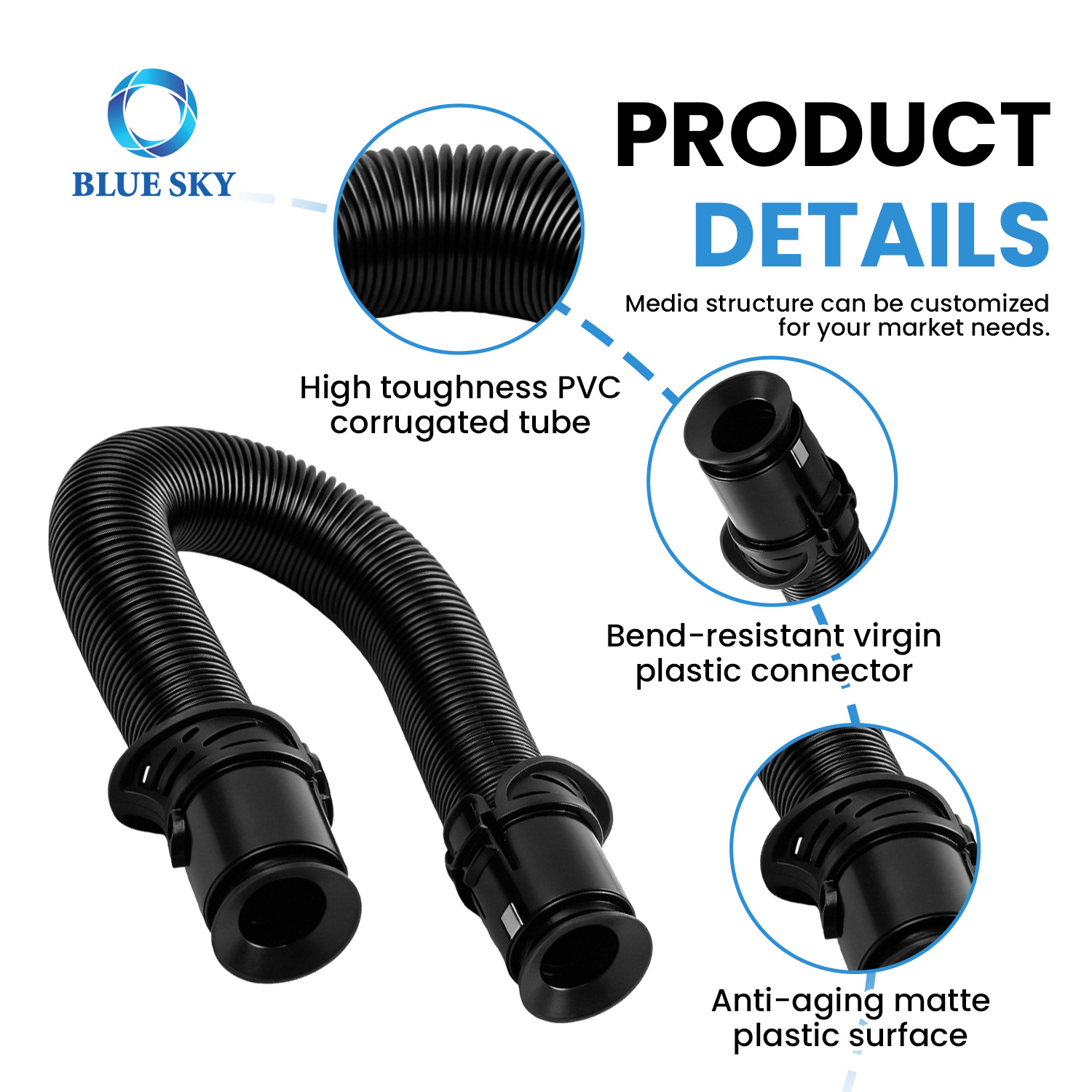 105FP900 Replacement vacuum hose compatible with selected Shark DuoClean Lift-Away LA455 LA700 UV900 UV950 models