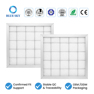 Aluminum Frame Flat Panel Pre-Filter for HVAC
