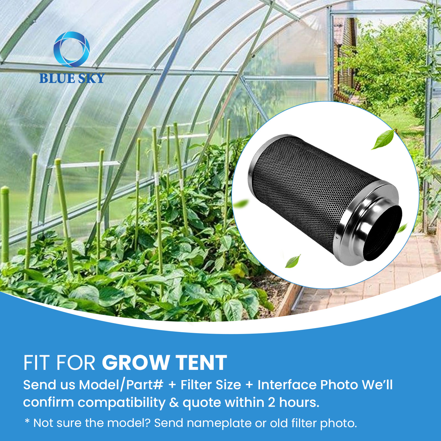4 Inch Activated Carbon Filter for Grow Tent - 1200+ IAV Odor Control Inline Duct Filter 210 CFM