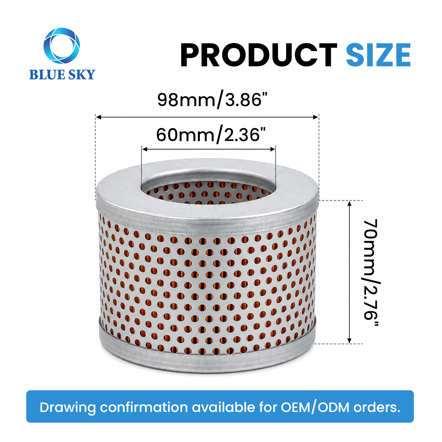 C1112 air intake filter cartridge compatible with Beckers U4.40 U4.70 vacuum pumps replacing 84040107000