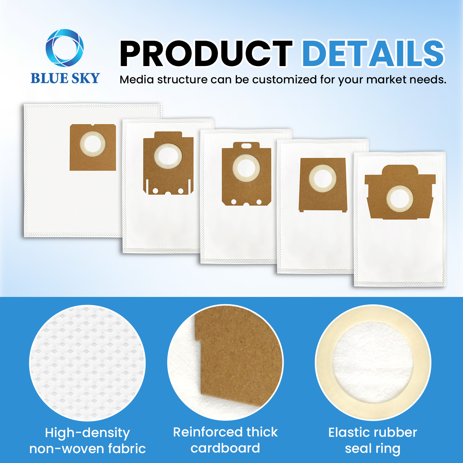 AH vacuum cleaner dust bags compatible with Electroluxs Hoovers Philipss Rowentas replacement parts
