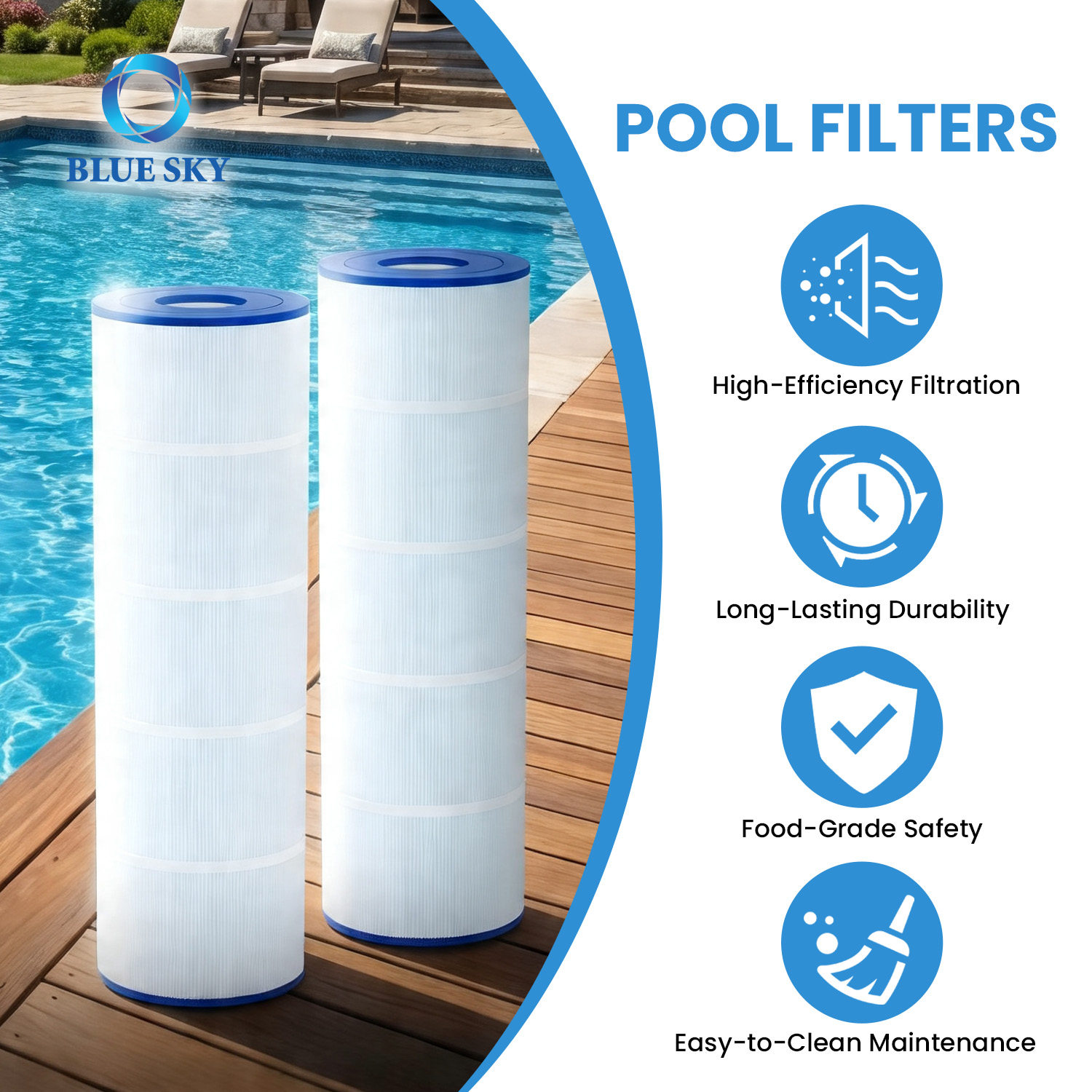 CCP420 pool filter cartridge set fit for Pentairs Clean & Clear Plus 420 R173576 PCC105 FC-1977 replacement