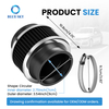 70mm cold air intake bypass valve filter universal clamp-on high flow engine protection air filter for automotive intake system