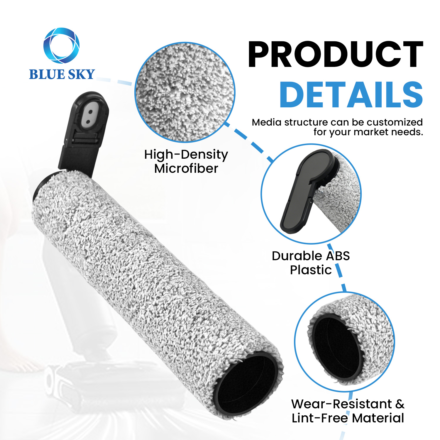 Roller brush HEPA filter replacement kit for Roborock A30 A30 Pro F25 F25 ACE wet dry vacuum cleaner parts