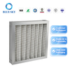 294 × 294 × 45 mm G4 pleated panel air filter with synthetic media, support mesh and metal frame for HVAC pre-filtration