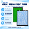 HEPA and activated carbon composite replacement filter compatible with Hathaspaces HSP002 Air Purifier 2.0