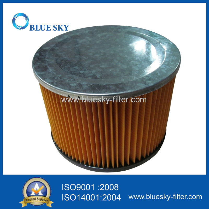 Yellow Medium Efficiency Cylinder Filter / Cartridge Filter / Canister Filter 