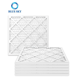 Factory Price MERV 8 11 13 14 16 F6 F7 Cardboard Frame Pleated AC Furnace Air Filter for HVAC Systems