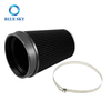 150mm Aluminum High Flow Air Intake Filter Customized Stainless Steel Racing Car Air Intake Filter
