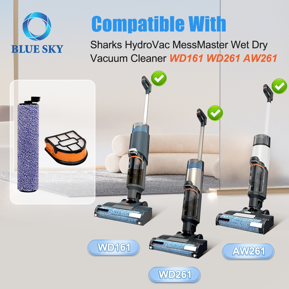 HEPA Filter and Brush Kit fits for Shark Hydrovac Messmaster Vacuum Cleaner Wd161 Wd261 Aw261