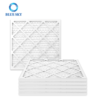 Factory Price 12X20X1 14X14X1 20X20X1 Merv 8 11 13 14 16 F6 F7 Cardboard Frame Pleated AC Furnace Air Filter for HVAC Systems