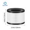 Replacement Filter Ap-S0610L HEPA Filter Compatible with Moo-Ka 3-in-1 Ap-S0610L Air Purifier