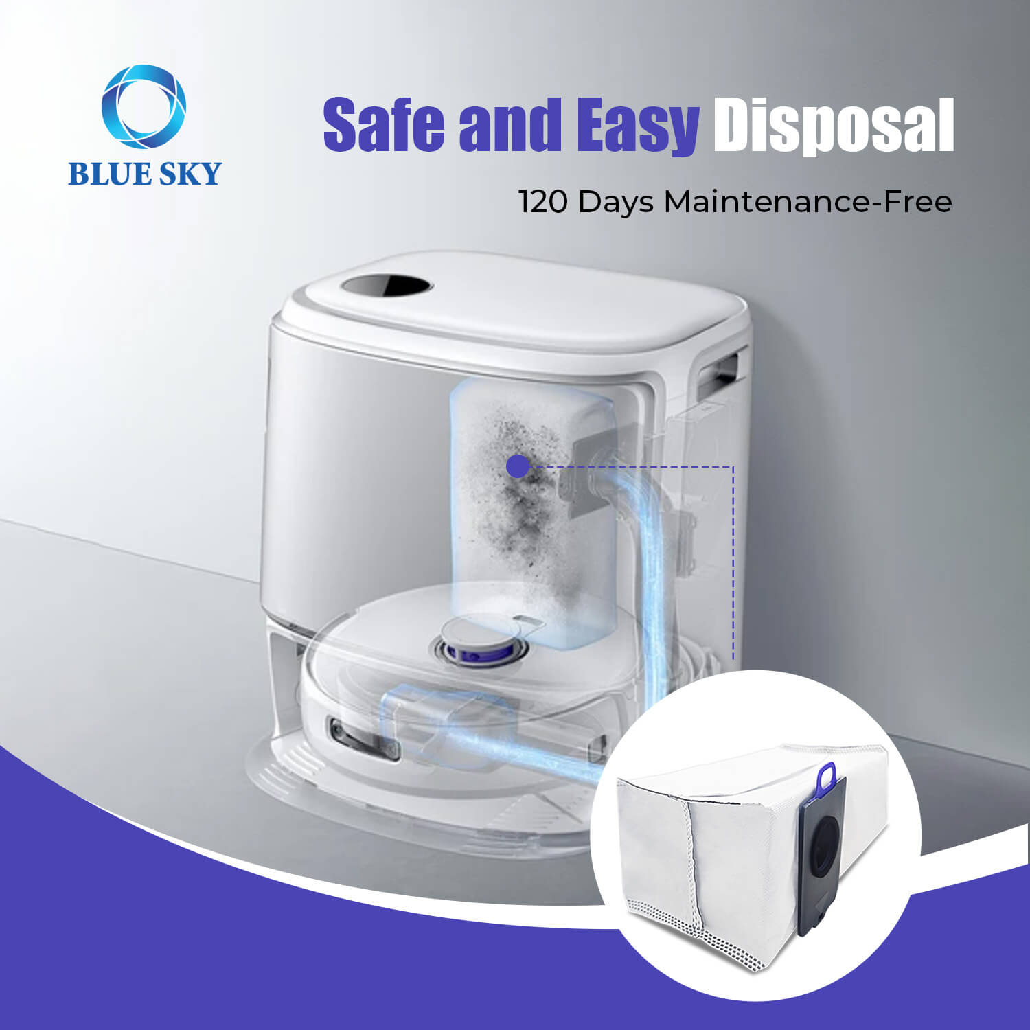 Safe and Easy Disposal Dust Bags for Narwal Freo Z Ultra Robot Vacuum Cleaner