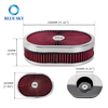 Size of High Performance Customized 12''x2'' Oval Air Filter Kit for 5-18'' Carb Neck