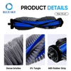 Robot vacuum accessory kit details showing main brush side brush HEPA filter mop pad and dust bag replacement parts