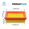Size of 17211-KRE-9000 Motorcycle Air Filter Replacement for Honda NXR125 XR125 XR125L (2003–2010)