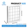 Aluminum frame flat panel pre-filter with white synthetic fiber media and metal grid support for HVAC and AHU ventilation systems