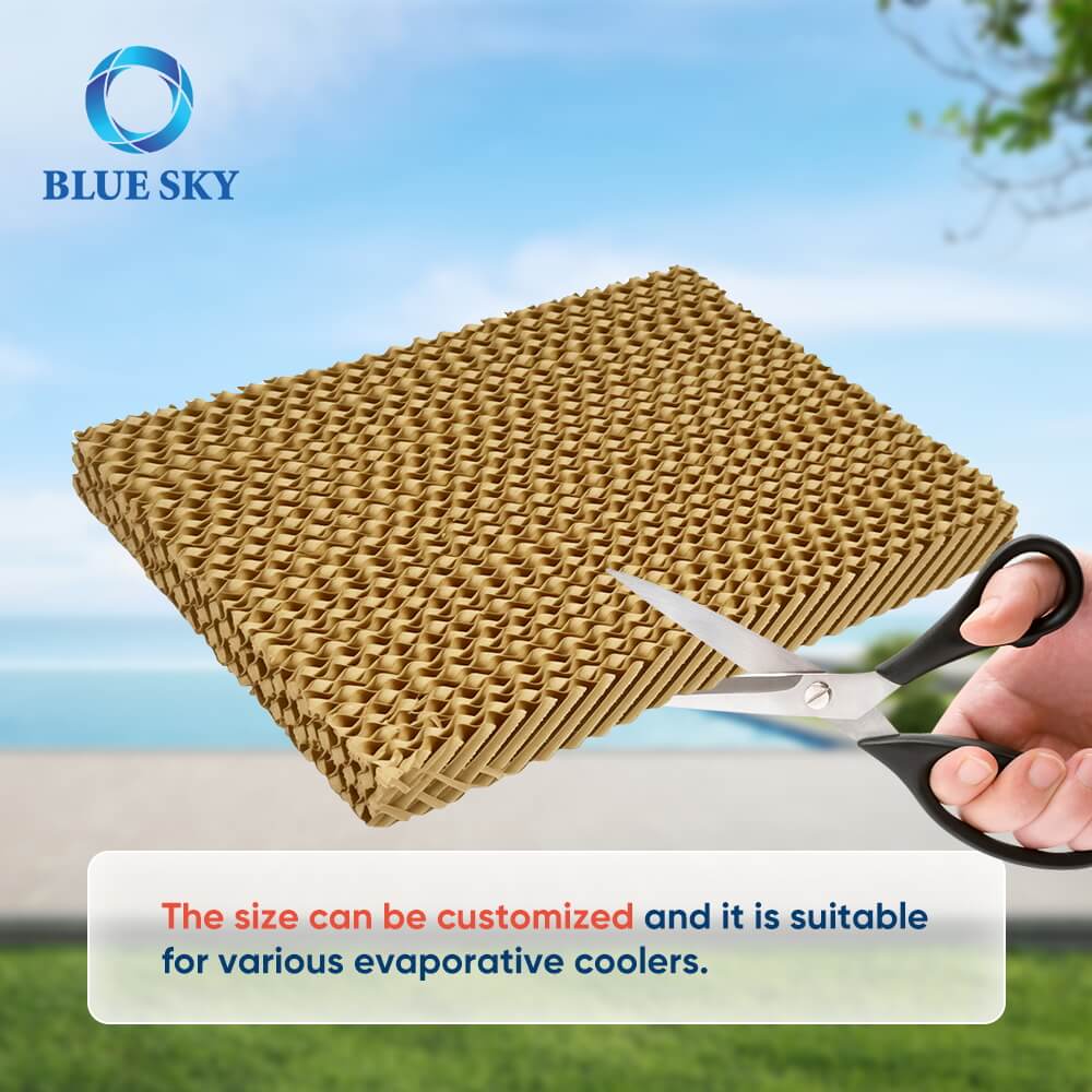 Evaporative Cooler Pad with Customizable Size