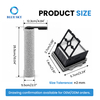 Replacement roller brush and two pleated filters compatible with Tinecos GO H2O HammerHead wet and dry floor washers