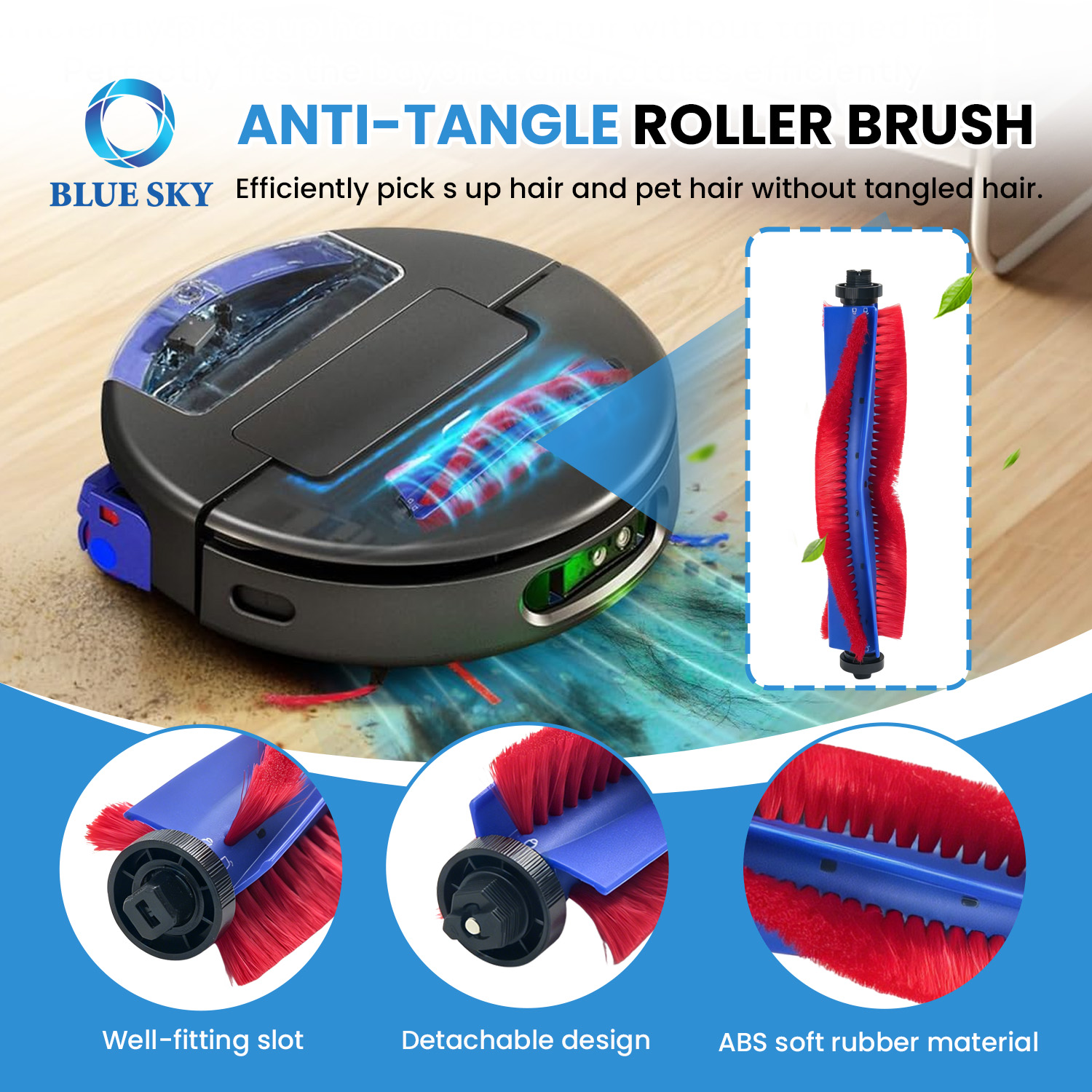 Robot vacuum accessories kit fit for Dysons Spot+Scrub AI with main brush side brush and filter