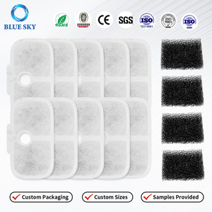Pet Water Fountain Filter Replacement for Wf20/CF20 Wireless Pumps Cat Water Fountain, Sponge Filter With Activated Carbon 