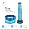 Blue and white pre- and post-filter replacement set for compatible Dysons V10 Konical vacuums, with round and cylindrical filters