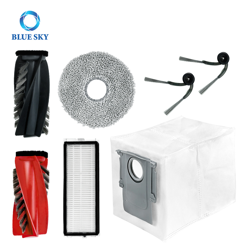 Sweeping Robot Filter Main Side Brush Mop Cloth Accessories Kit for Roborock Q revo Curv P20 Pro Robot Vacuum Cleaner