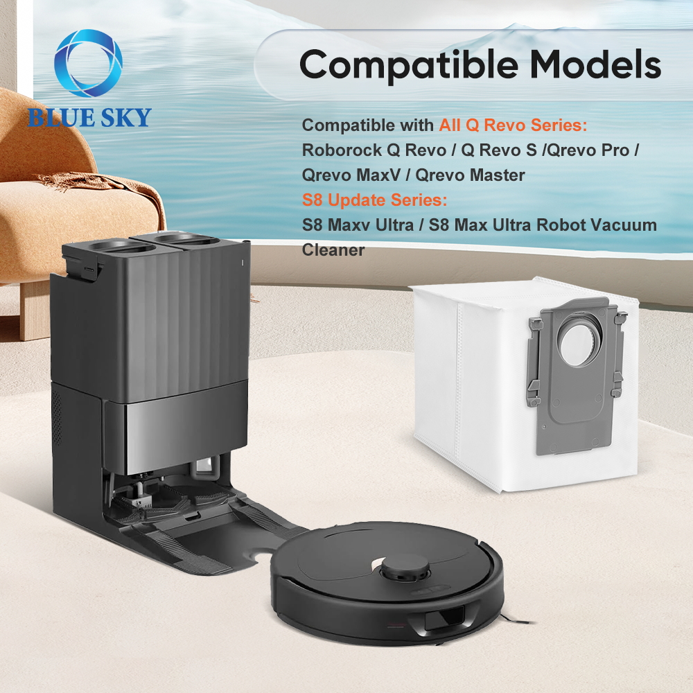 Dust Filter Bag Replacement for Roborock Q Revo /S/PRO /Qrevo Maxv/Qrevo Master / S8 Maxv Ultra/S8 Max Ultra Robot Vacuum Cleaner