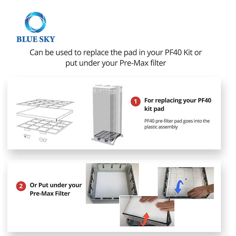 PF40 Replacement Pre-Filter Pad fits for IQAir PF40 Air Purifier