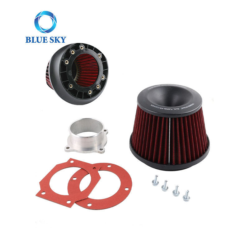75mm Aluminum High Flow Air Intake Filter Customize Auto Filter