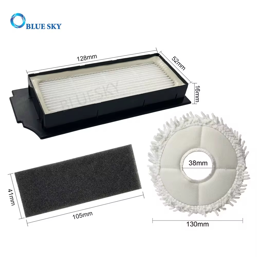 Hepa Filter Fiber Mop Pad Compatible with Ecovacs Deebot X1 Turbo X1 Robotic Vacuum Cleaner Parts
