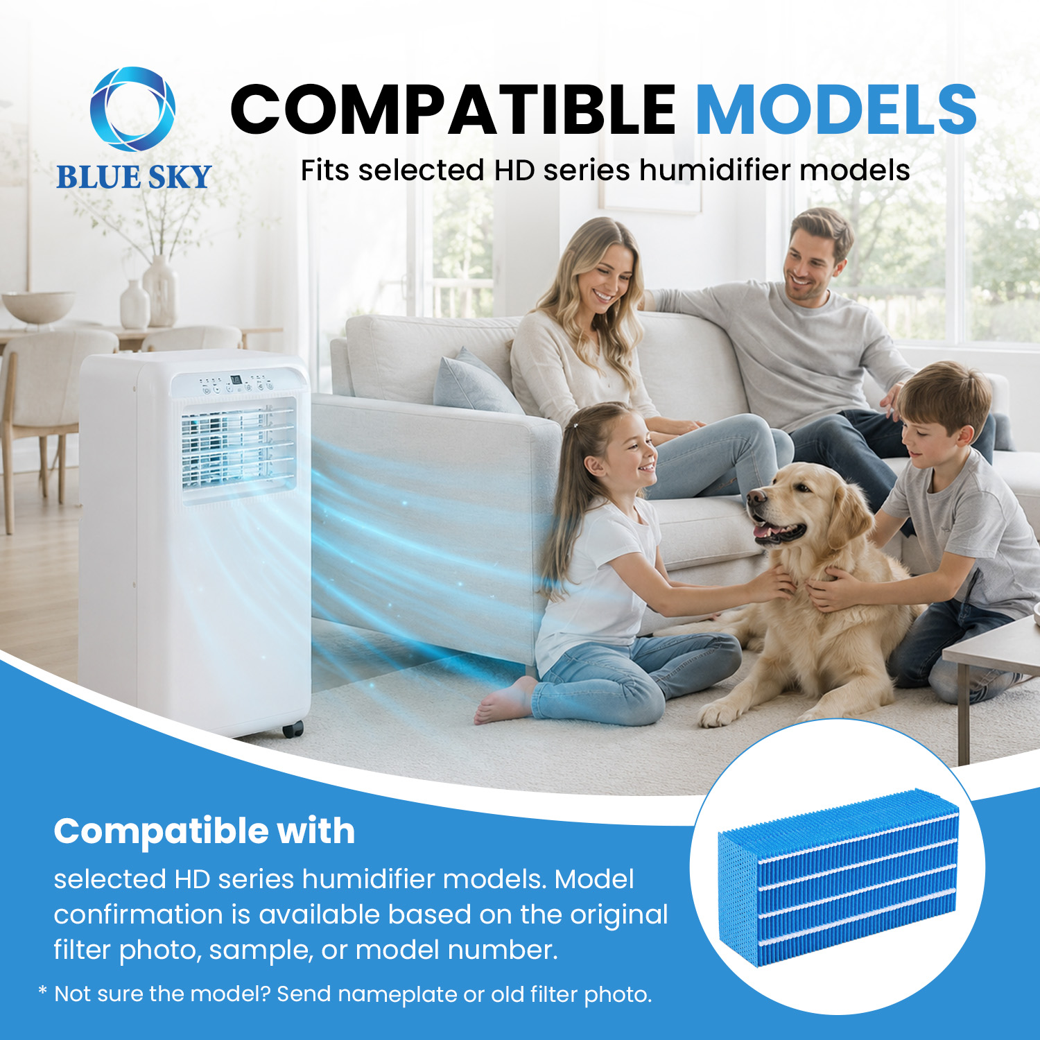 H060524 disposable evaporative wick filter compatible with Dainichs HD-ERXT501 HD-500A HD-500B and HD-500C humidifiers